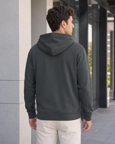 Image of Nobero Classic Zipper Hoodie for Men | Zip Up Hoodies for Men | Regular Fit | Full Zip Closure | Drawstring Hood | Zipped Hooded Sweatshirt | Cotton Rich Zipper Fleece Hoodie