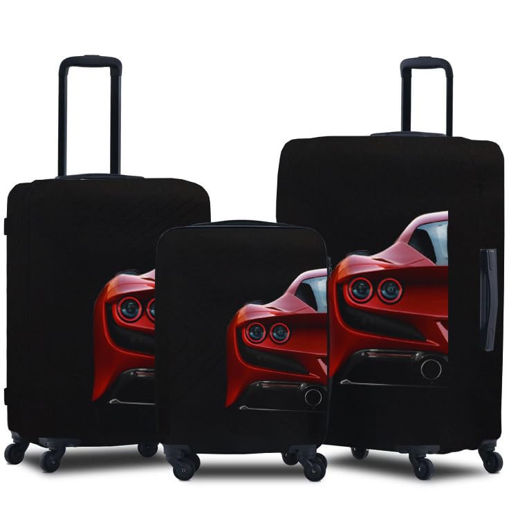 Image of Spendex Polyester Protective Luggage Cover | Hard Luggage Trolley Bag Cover | Washable | Dust Proof | Stretchable | S /M /L - Combo | Velocityy
