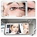 Car sun visor makeup mirror, equipped with 3x magnifying glass and three-color adjustable brightness soft light mirror, rechargeable, suitable for all models (White)