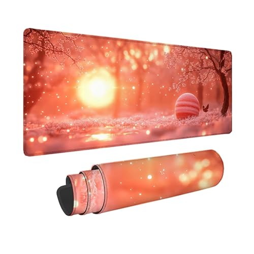 Tapis de souris rose grand format pour éviter les rayures et le désordre