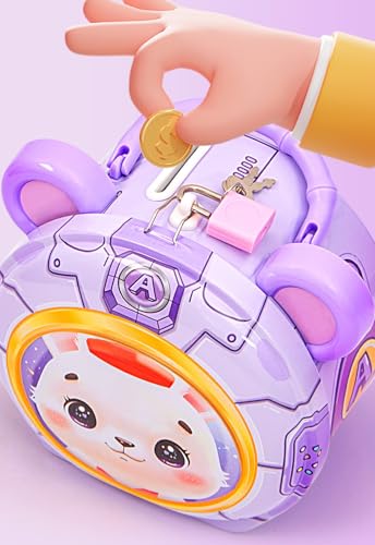 Image of Sajani Cute Cartoon Creative Portable Piggy Bank, Money Saving Box with Combination Lock, Mini Coin Bank Gifts for Boys and Girls, Best Return Gifts for Kids (Pack of 1) (Bunny)