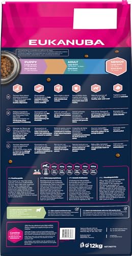 Eukanuba Hundefutter mit Lamm & Reis für große Rassen - Trockenfutter für Senior Hunde, 12 kg