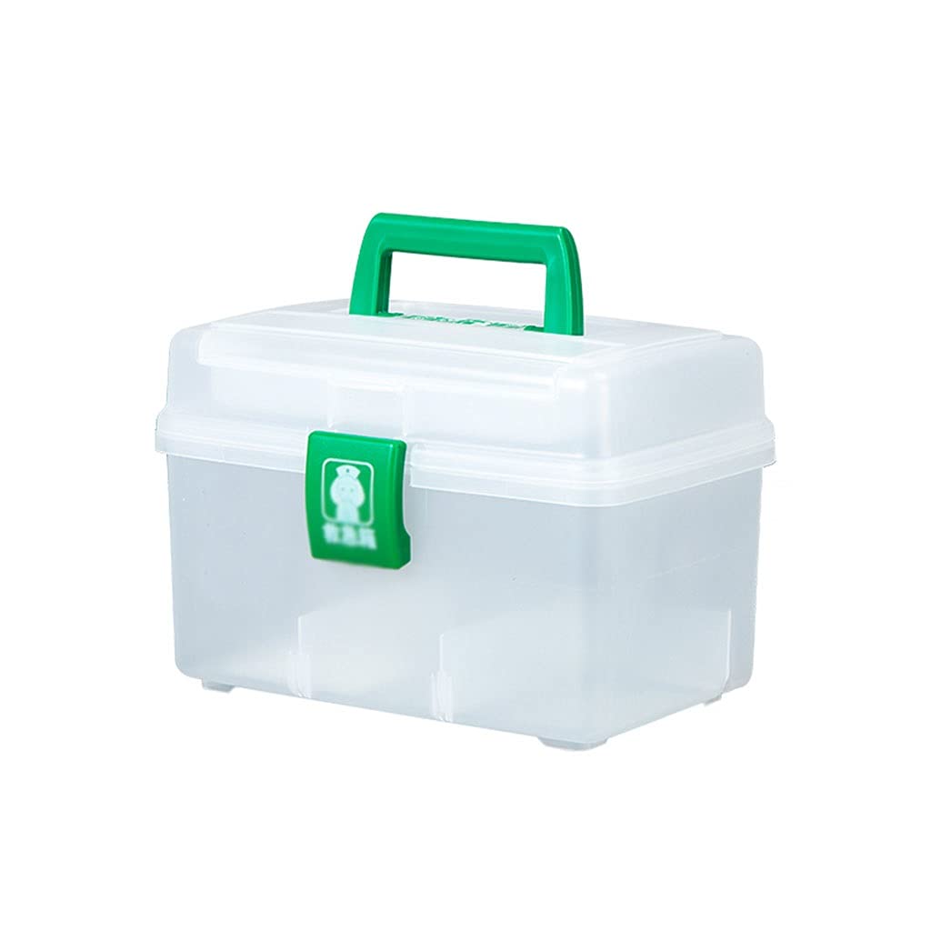 MRKU Trousse de Premiers Secours familiale, Armoire à Pharmacie Portable, Organisateur, poignée, Plastique médical