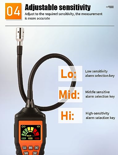 Testeur de gaz inflammable VICTOR 822D avec alarme sonore et visuelle LED
