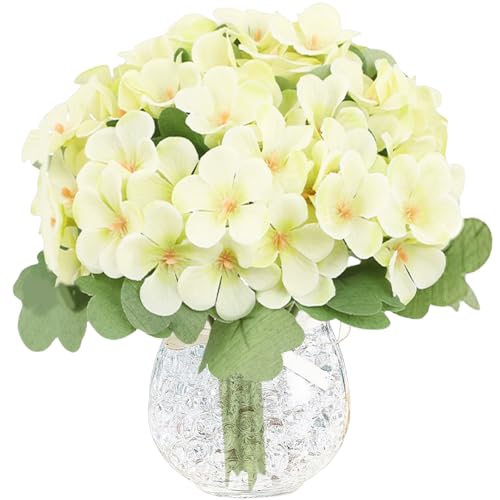 astylishome Flores de plástico para decoración falsa al aire libre, 12 piezas de Cymbidium artificiales de tacto real con tallo para centros de mesa de boda, arreglo floral, jardín, verde 1704