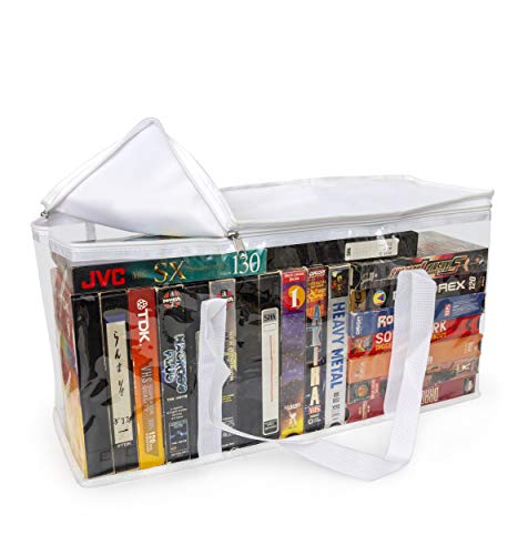 image for Besti VHS Storage Bags - Portable Movie Tape Case with Strong Carrying