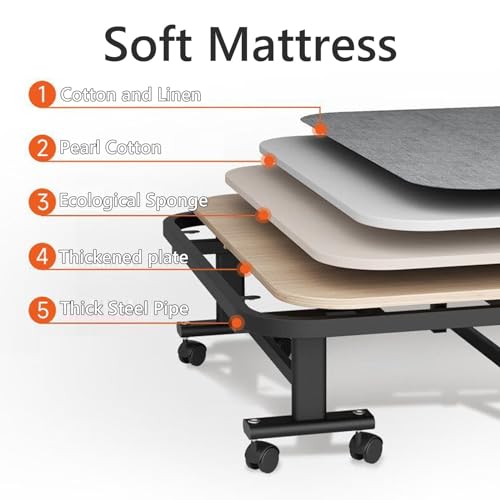Lit simple pour chambre à coucher pliable et réglable pour optimiser vos petits espaces - 4