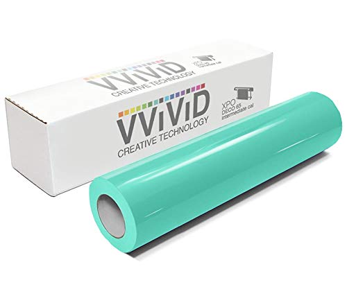 VViViD Mint Gloss DECO65 Permanent Adhesive Craft Vinyl for Cricut, Silhouette & Cameo (20ft x 11.8