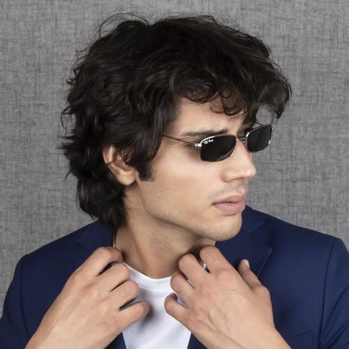 Image of Ted Smith Polycarbonate UV Protection Metal Square Sunglasses