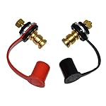 A-Team Performance - Color-Coded Battery Charger Post Comes in Pair, of 3/8 Inch Studs, 1 Black Cap and 1 Red Cap…