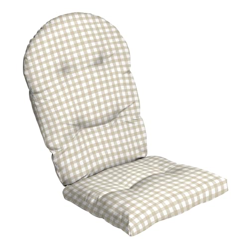 Arden Outdoor Tufted Adirondack Cushion, 21.5x48, The Coffee Girl Gingham
