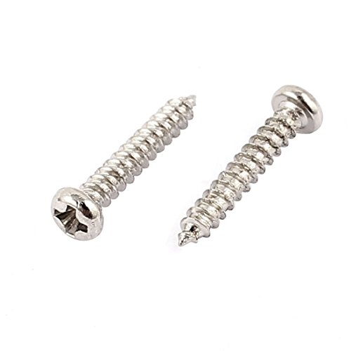 uxcell 100 tornillos autorroscantes M2 x 12mm acero inoxidable miniatura 2