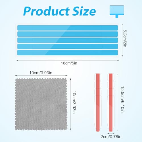 12 Strisce Adesive per Schermo Privacy e 2