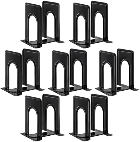 Book Ends Bookends For Shelves Heavy Duty Non-Skid Bookend Metal Book – Deli BestMate