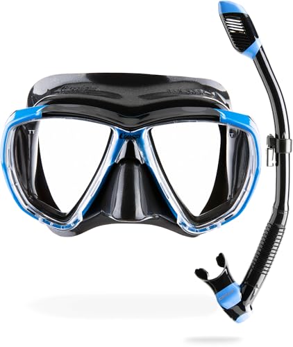Cressi Big Eyes ensemble snorkeling avec masque de plongée et tuba sec étanche adulte
