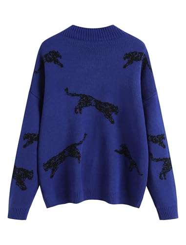 ZAFUL Flower Crochet Turtleneck Sweater for Women Pullover Puff Long Sleeve Boho Knit Sweaters Trendy Knitwear Tops3