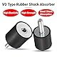 4 Stück Gummihalterungen Schwingungsdämpfer M3 M5 M6 Anti-Vibrations-Stoßdämpfer-Gummibolzen Silentblock für Auto-Boot-Spulen (VD15*15 M5*12)