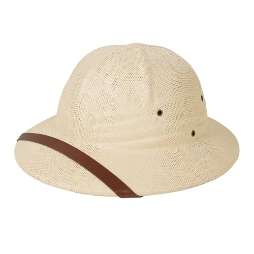 EverJoy Party Adult Safari Pith Hat French Beige Costume Helmet - Explorers - Adventure - Tropical Helmet