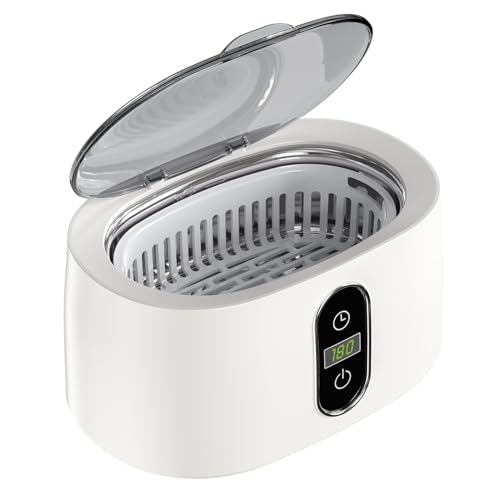 Ultraschallreinigungsgerät Ultraschallreiniger Ultraschallgerät KECOOLKE 600 ml Schallreiniger mit digitalem Timer für Brillen Ringe Münzen Ringe Silber