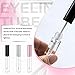 Bercoor 30 Pack Lip Gloss Tube, 10ml Empty Refillable Lip Balm Bottle Clear Plastic Lip Gloss Container with Rubber Stoppers for DIY Makeup, Personal Cosmetic, Black, Sliver and Pink