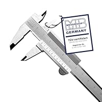 MIB Klein-Messschieber mit Feststellschraube DIN 862 70mm | Schieblehre rostfreier Stahl | Analog Messschieber | Schublehre mattverchromt | Präzisions-Messgerät für 4-fach Messung | Messwerkzeug