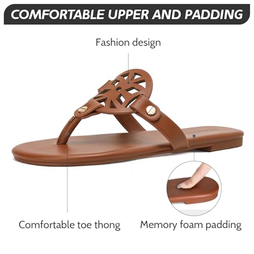 Stratuxx Kaze Flip Flops for Women with Memory Foam, Women's Flat Sandals Dressy Slide Sandals Comfortable Slippers for Women2