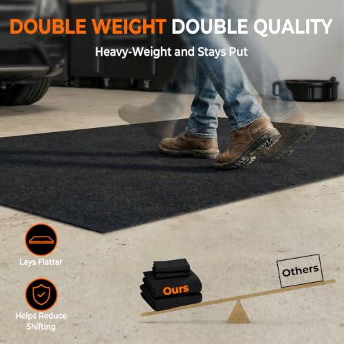 Heavy Duty Oil Spill Mat, Oil Mat, Garage Floor Mats for Under Car, 36"x60" by Golener - Used condition - Image 5