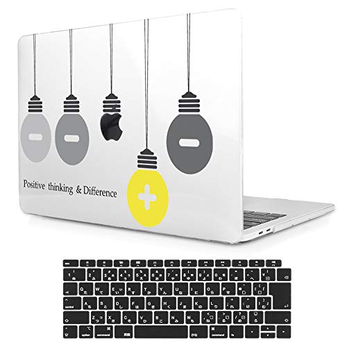 TwoL MacBook Air 13 2018 ケース軽量 薄型 耐衝撃性 排気口 ハードケース シェルカバー + 日本語 キーボードカバー 最新 マックブック Air 13 インチ Retina Touch ID 搭載 A1932 モデル対応