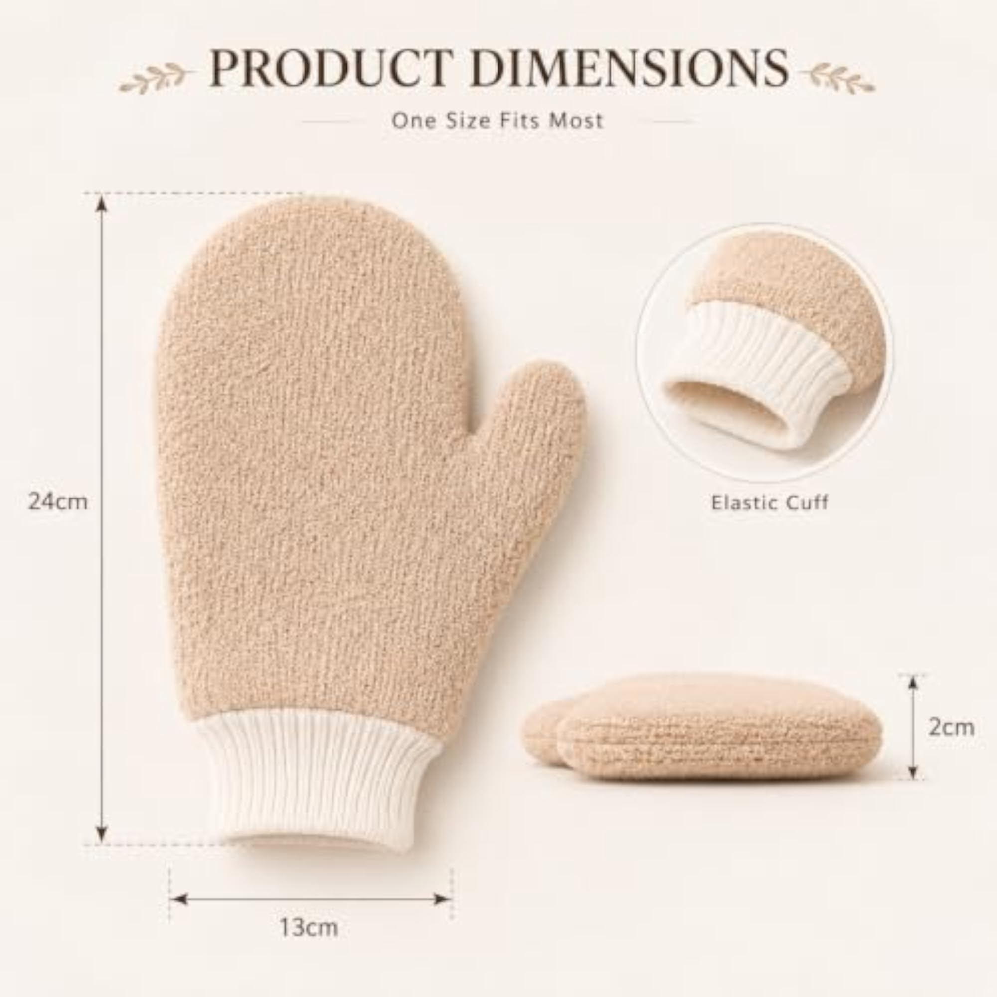 Exfoliating Bath Gloves Pack of 2, Body Scrubber Gloves