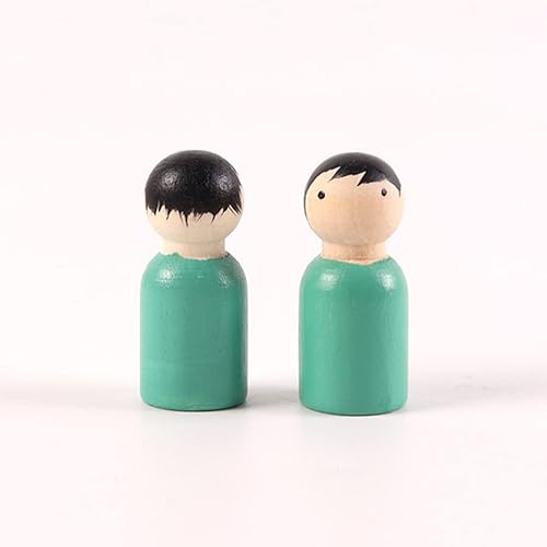 Miniatura 5 de 48 marionetas masculinas y femeninas adornos de madera DIY muñecas de madera sin pintar, adornos de escritorio de bricolaje, miniaturas de madera