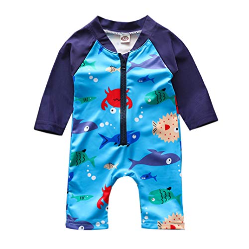 ASHOP Maillot De Bain Fille Enfant Maillots DéGuisement Costume Une/Deux PièCe Bambin BéBé GarçOns Filles Combinaison Une PièCe à Manches Longues pour Enfants Requin De Dessin Animé