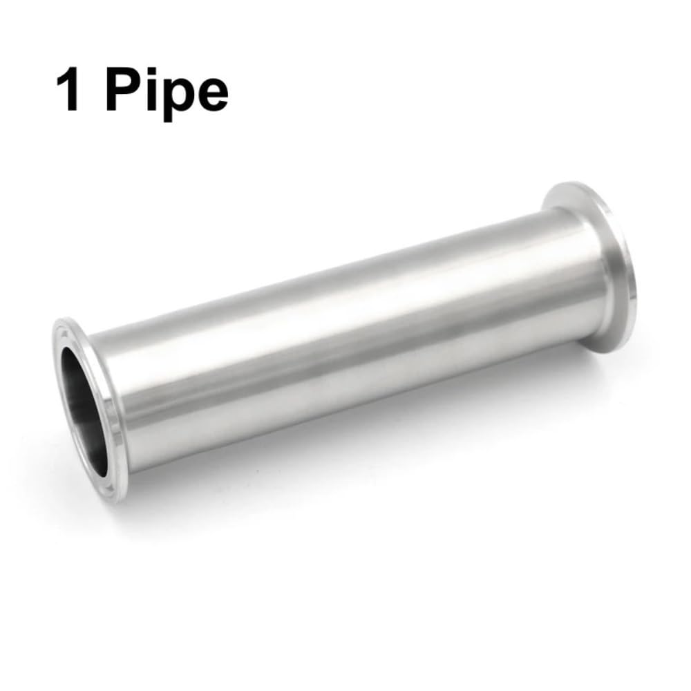 Length100/152/200/254/300mm Sanitär Edelstahl 304 Rohr Fitting Rohr OD 19/25/38/51 Homebrew Ferrule Tri Clamp 50,5 64mm(1 pipex2x2,OD45 X64_254MM)