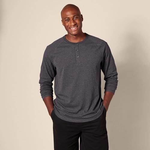 Image of Amazon Essentials Men's Long-Sleeve Henley Shirt