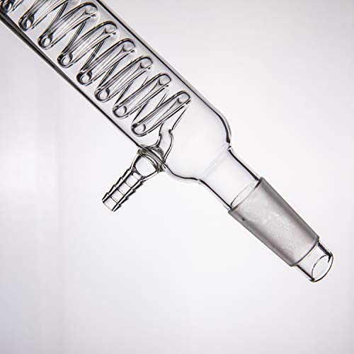 Adamas-Beta Borosilicate Glass Graham Condenser With 24/40 Joint 300Mm/11.81 Inch Jacket Length #TOP2