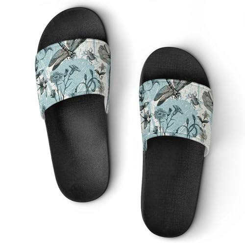 Claquettes femme antidérapantes à motif papillon pour des pas sécurisés