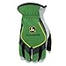 John Deere Men's Split Cowhide Leather Palm Gloves, Cut Resistant, Keystone Thumb, Flexible Fit, Green/Black, Large (JD00035-L)