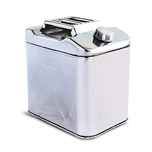 ZWJ-Lattine Benzina Lattine Benzina 10L-40L Verticali, Addensato in Acciaio Inox Benzina Container, Portable Gas Oil Drums, Auto/Moto Pezzi di Serbatoio Carburante (Size : 25L)