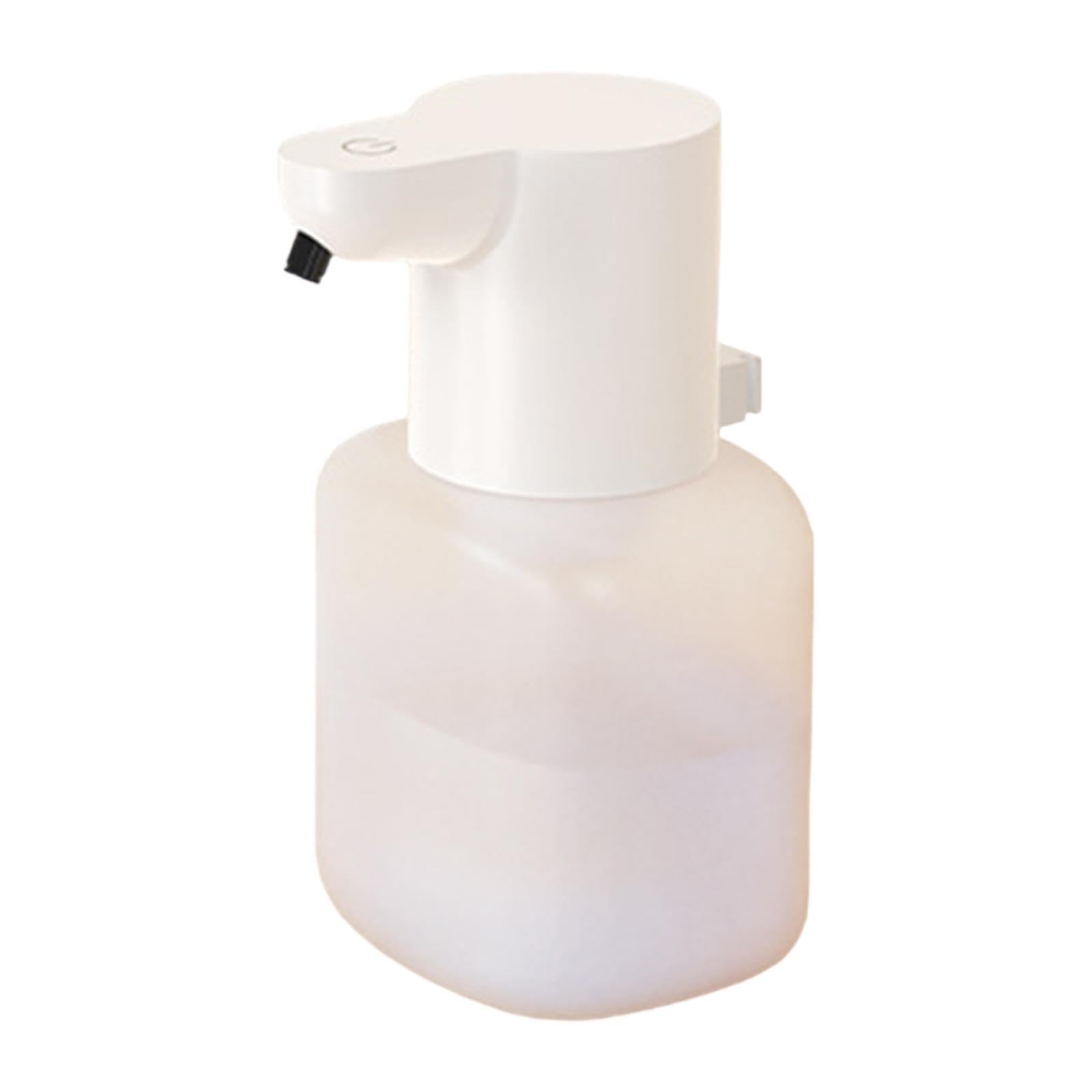 Dispensador Automático de Jabón con Inteligente Dosificador de Jabón Líquido Dispensador Sin Contacto Recargable Depósito 550ml Función Antigot, Líquido Blanco, Individual