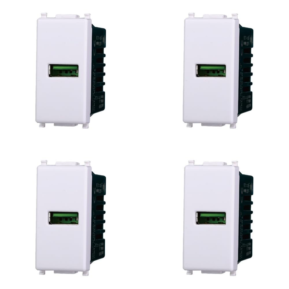 Prise chargeur USB-A et C blanche 5V pour recharger vos smartphones dans le salon