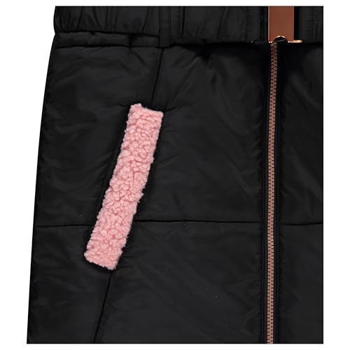 Image of Juicy Couture Girls Coat, Faux Fur Hooded Winter Jacket, Warm Padded Parka Hoodie, Kids Heavyweight Winter Coat