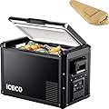 ICECO VL45 ProS Portable Refrigerator Multi-directional Lid, 47 Quart 12V Fridge Freezer with SECOP Compressor, Dual USB & DC 12/24V, AC 110-240V, 0?-50?, for Car, RV, Camping, With Mummy Sleeping Bag