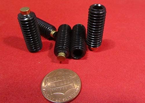 Black Oxide Steel Brass Tip Set Screw 3/8
