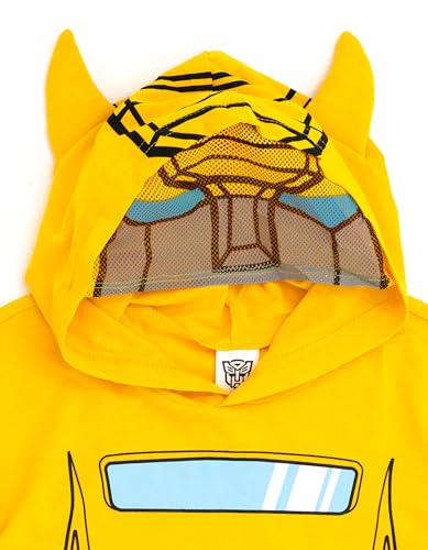 Transformers Bumblebee Toddler Boys Hooded Cosplay T-Shirt Yellow 4T - image 4