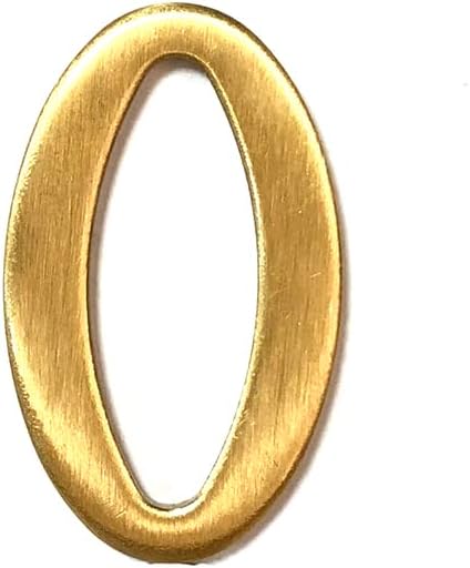 Números de caseta de latón de 2 pulgadas para exteriores, números de dirección 3D autoadhesivos para casa, apartamento, oficina, habitación de