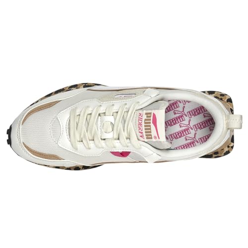PUMA Womens Rider Fv Leopard Animal Lace Up Sneakers Shoes Casual - Off White - Size 7 M4