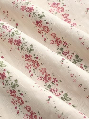 CIDER Summer Floral V Neck Maxi Dress Vacation Beach Sleeveless Cotton Shirred Mid Waist Dress2