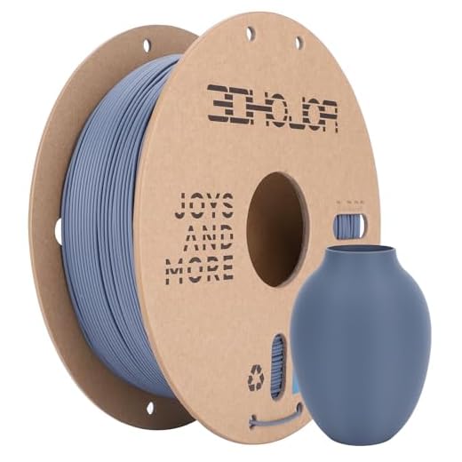 3DHoJor Matte PLA Filament 1.75mm, 1kg, Grey, 1.75mm Diameter, 2.2lbs Display Weight