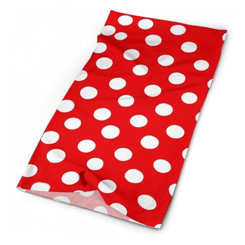 Balaclava de Cuello Resistente al Viento con Máscara Facial Transpirable Roja y Blanca con Puntos para Mujeres y Hombres, Accesorio para Senderismo, Pesca, Ciclismo y Actividades al Aire Libre miniatura 1
