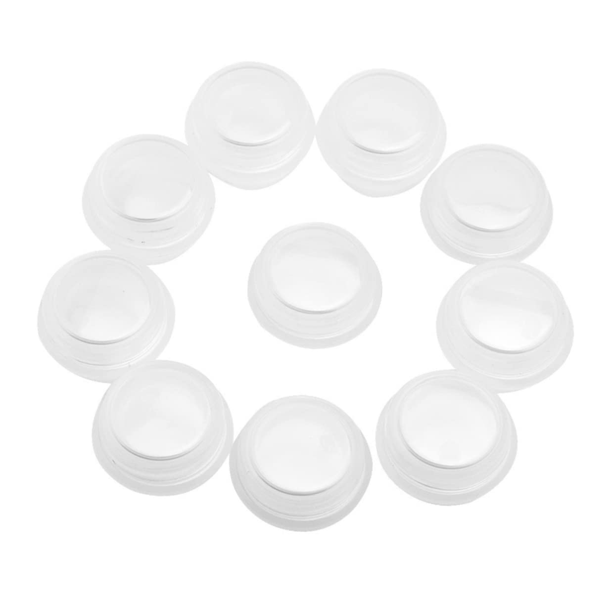 10Pcs Transparent Mushroom Shape Cream Jars Durable Makeup Containers with Sealed Lid for Travel for Creams Balms and