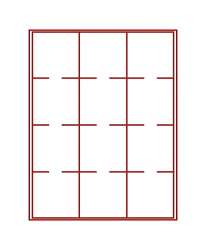LINDNER Das Original 2613E Plantilla de Terciopelo Rojo Oscuro 68 mm 2